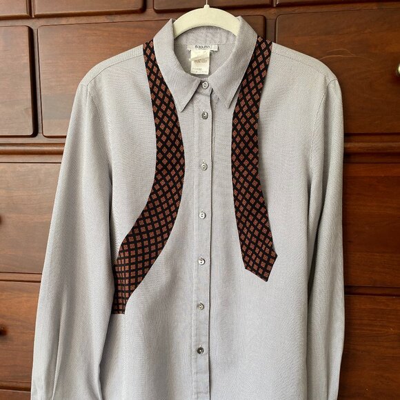 Bagutta Tops - Bagutta Blouse with Loosened Tie detail